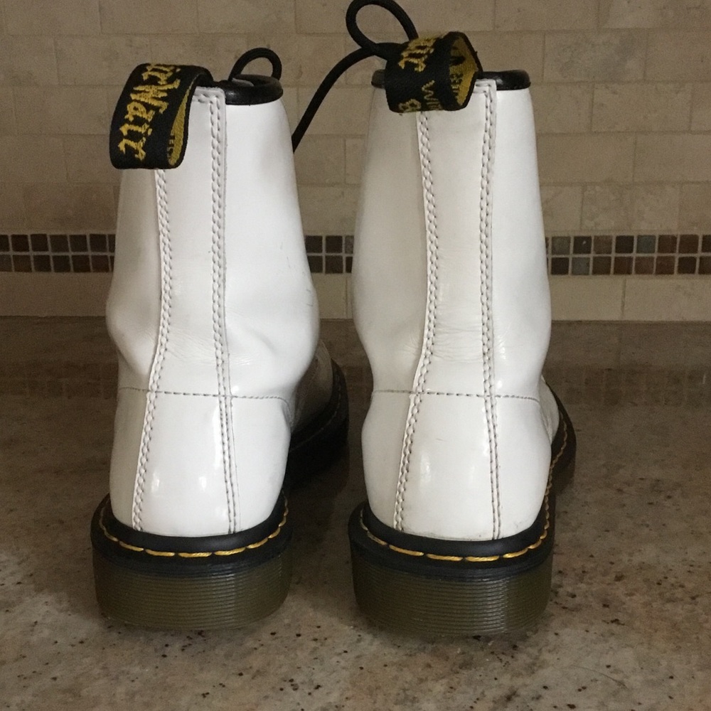 Dr. Martens 1460 White Patent Leather Combat Boots AS IS - Picture 10 of 16